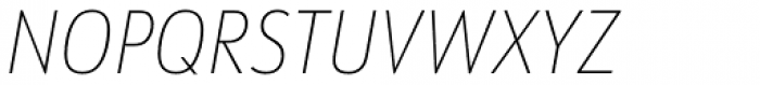 URW Form Cond Thin Italic Font UPPERCASE