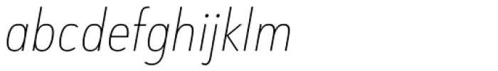 URW Form Cond Thin Italic Font LOWERCASE