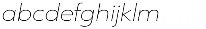 URW Form Expand Thin Italic Font LOWERCASE