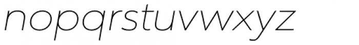 URW Form Expand Thin Italic Font LOWERCASE