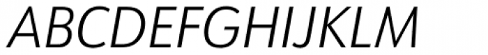URW Form Semi Cond Light Italic Font UPPERCASE