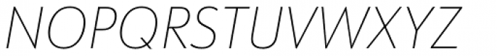 URW Form Semi Cond Thin Italic Font UPPERCASE
