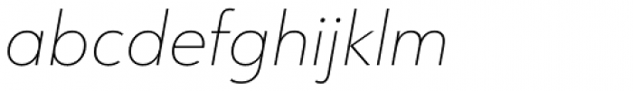 URW Form Thin Italic Font LOWERCASE