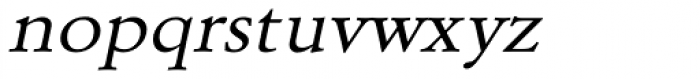 URW Garamond ExtraWide Oblique Font LOWERCASE