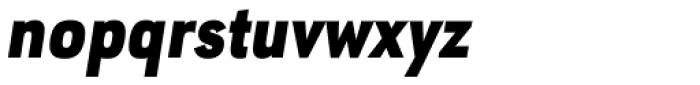 URW Geometric Condensed Black Oblique Font LOWERCASE