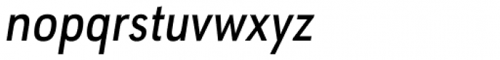 URW Geometric Condensed Medium Oblique Font LOWERCASE