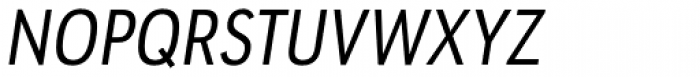 URW Geometric Condensed Regular Oblique Font UPPERCASE