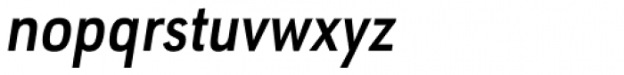 URW Geometric Condensed Semi Bold Oblique Font LOWERCASE