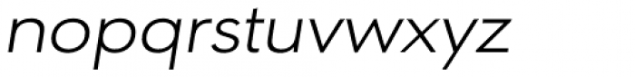 URW Geometric Extended Light Oblique Font LOWERCASE