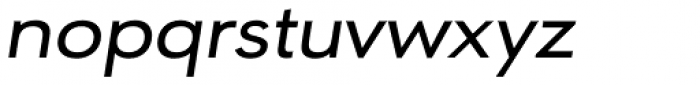 URW Geometric Extended Medium Oblique Font LOWERCASE