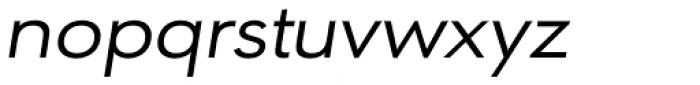 URW Geometric Extended Regular Oblique Font LOWERCASE