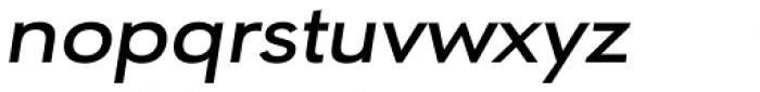 URW Geometric Extended Semi Bold Oblique Font LOWERCASE