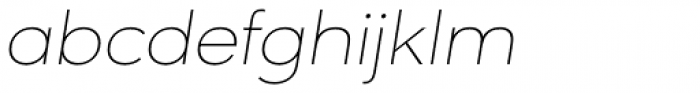 URW Geometric Extended Thin Oblique Font LOWERCASE