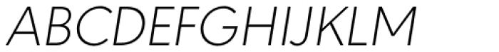 URW Geometric ExtraLight Oblique Font UPPERCASE