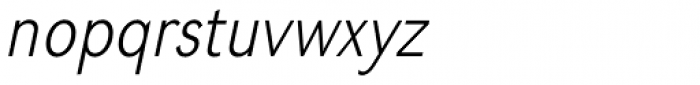 URW Grotesk ExtraNarrow ExtraLight Oblique Font LOWERCASE