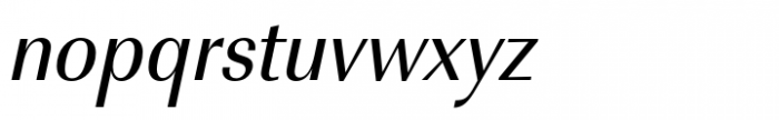 URW Imperial T Regular Extra Narrow Oblique Font LOWERCASE