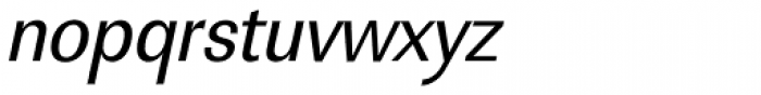 URW Linear ExtraNarrow Oblique Font LOWERCASE