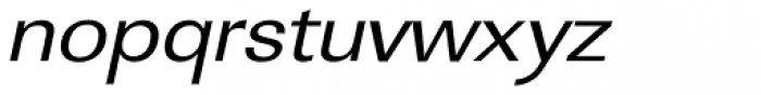 URW Linear ExtraWide Oblique Font LOWERCASE