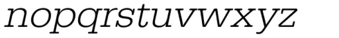 URW Typewriter Wide Light Oblique Font LOWERCASE