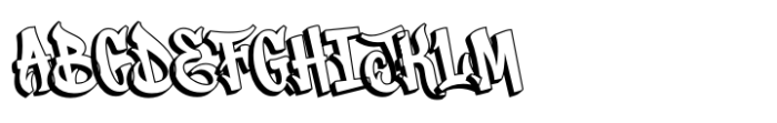 Urban Slash Extrude Font UPPERCASE