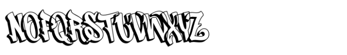 Urban Slash Extrude Font UPPERCASE