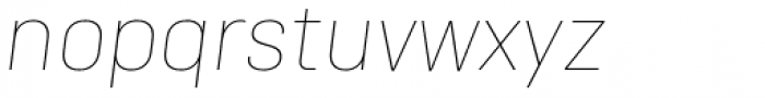 Urbandale Thin Italic Font LOWERCASE