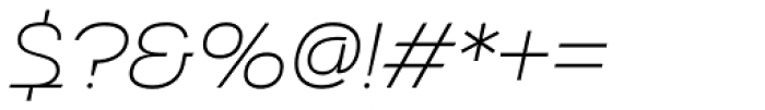 Urbane Adscript Thin Italic Font OTHER CHARS