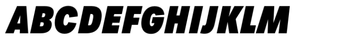Urbane Condensed Heavy Italic Font UPPERCASE