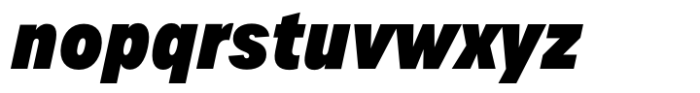 Urbane Condensed Heavy Italic Font LOWERCASE