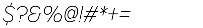 Urbane Condensed Thin Italic Font OTHER CHARS