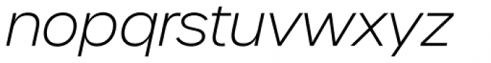 Urbane ExtraLight Italic Font LOWERCASE