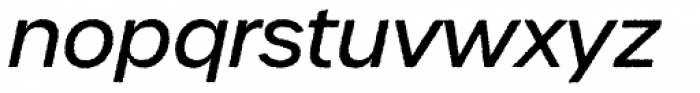 Urbane Rough Medium Italic Font LOWERCASE