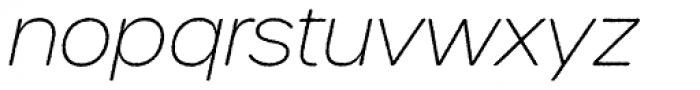 Urbane Rough Thin Italic Font LOWERCASE