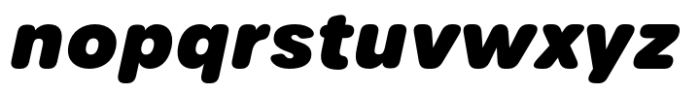 Urbane Rounded Urbane Heavy Italic Font LOWERCASE