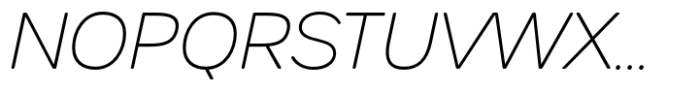 Urbane Rounded Urbane Thin Italic Font UPPERCASE