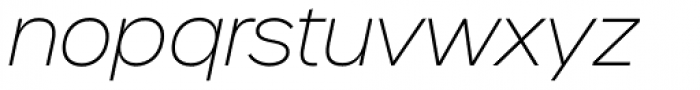 Urbane Thin Italic Font LOWERCASE