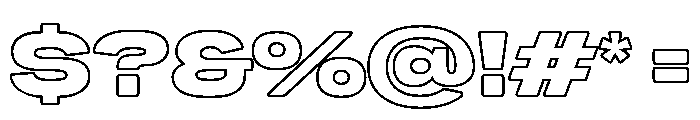 Urban Chrome Regular Outline Font OTHER CHARS