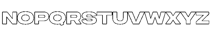 Urban Chrome Regular Outline Font UPPERCASE