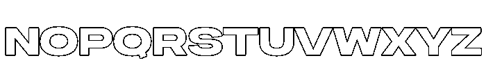 Urban Chrome Regular Outline Font LOWERCASE