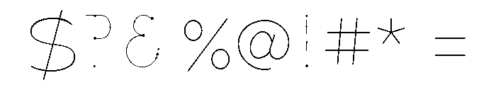 Urban Circus Thinlines Font OTHER CHARS