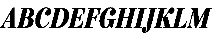 Urge Text Condensed Black Italic Font UPPERCASE