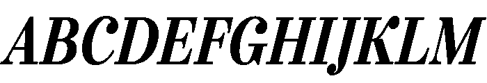 Urge Text Condensed Bold Italic Font UPPERCASE