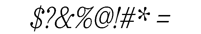 Urge Text Condensed Extra Light Italic Font OTHER CHARS
