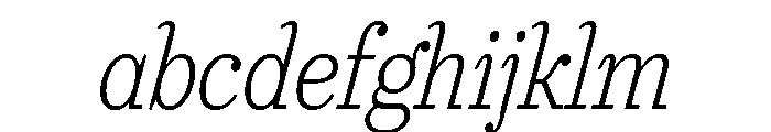 Urge Text Condensed Extra Light Italic FONT