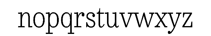 Urge Text Condensed Extra Light Font LOWERCASE