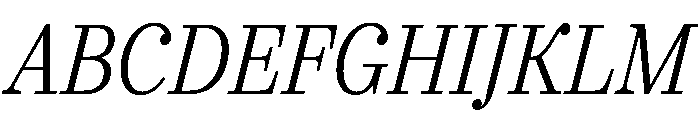 Urge Text Condensed Light Italic Font UPPERCASE