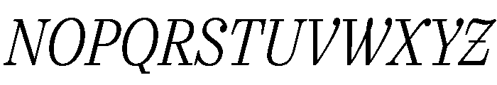 Urge Text Condensed Light Italic Font UPPERCASE