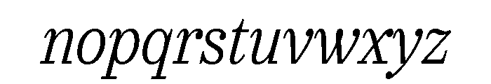 Urge Text Condensed Light Italic Font LOWERCASE