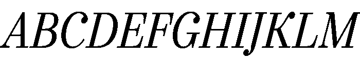 Urge Text Condensed Regular Italic Font UPPERCASE