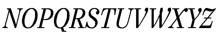 Urge Text Condensed Regular Italic Font UPPERCASE